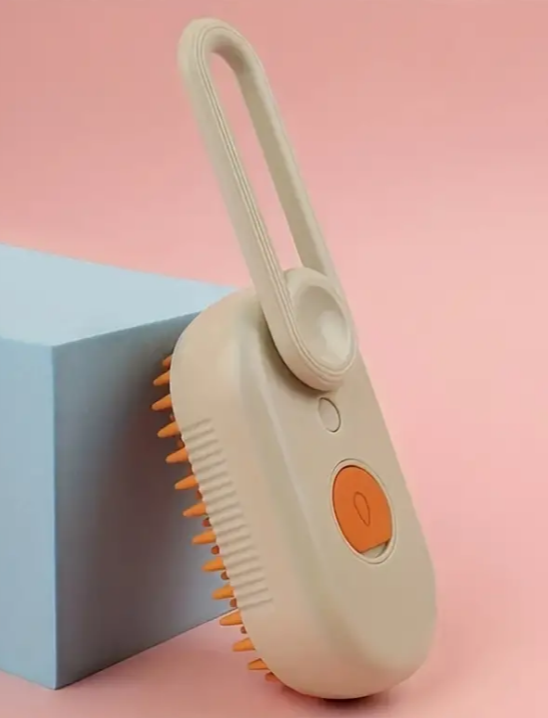 Pachet 1+1 Perie cu Abur pentru Animale de Companie, Indeparteaza Parul, Curatare,Maseaza , Maner Rotativ 360