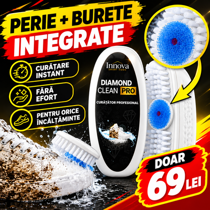 1+1 GRATIS: Curățător profesional pentru adidași Innova Diamond Clean Pro – 100 ml, cu perie și burete