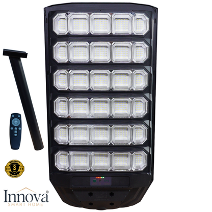 Lampa Solara Stradala Polaris Innova 1600W – LED 120 000 lm, Senzor Lumina/Miscare si Telecomanda, IP66 & Suport Prindere+Cadou Surpriza