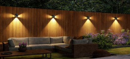 Set 2 Lampi Solare Decorative de Perete , Lumina in 3 Directii , Mullticolor , Alb rece , Alb Cald