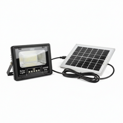 Set 2 X Proiector Solar Innova 100W , IP66 , Indicator Batarie , Telecomanda , 6500k , 3 Ani Garantie