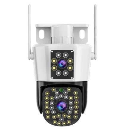 Camera de Supraveghere Duală Jortan 8293, 6MP,  WiFi sau Cablu, Ip66 ,  44 Led Vedere Nocturna