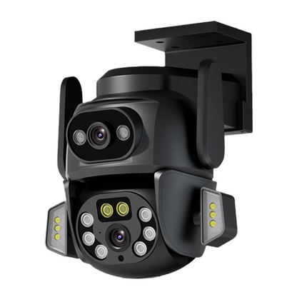 Camera de Supraveghere WiFi Tuya Profesionala+Card 128GB, viziune color pe timp de noapte, IP66, audio bidirectional, tracking inteligent