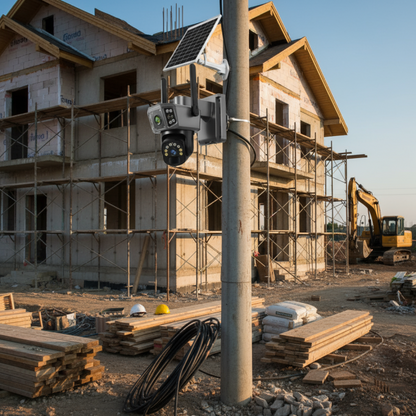 Black Friday - Camera Supraveghere Solara Dubla INNOVA WIFI , 6MP , Full HD, PTZ 360°, baterie 12000mAh, + 1 card 64gb Cadou , 3 ani garantie