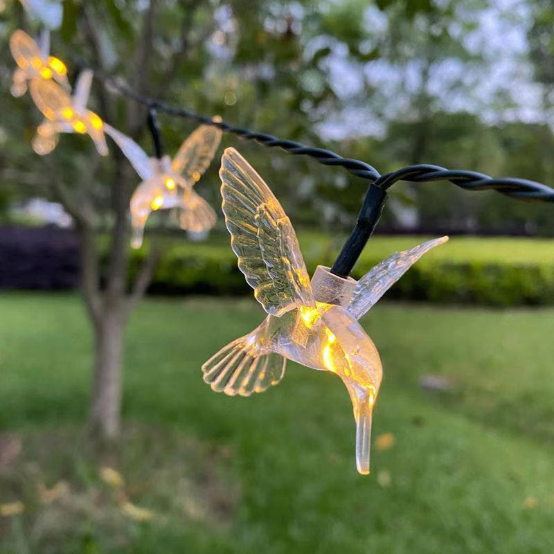 Instalatie Solara Decorativa PASARI cu LED – 20 Pasari Luminoase, Lumina RECE M375-7