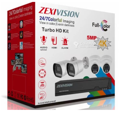 Kit Supraveghere Zexivision 5MP Full-Color 4K cu Audio și Alarmă