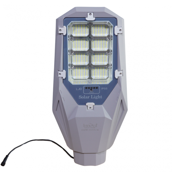 Lampa solara Aurum by Innova 600W cu panou separat, IP66, telecomanda si kit complet de instalare + Cadou Surpriza