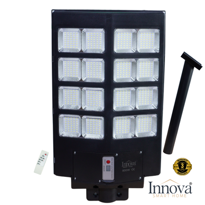 Lampa Solara Stradala Innova 800W cu Senzor si Telecomanda IP66