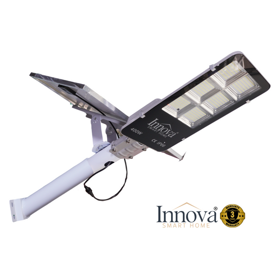 Lampa solara INNOVA 400W cu senzor lumina si panou