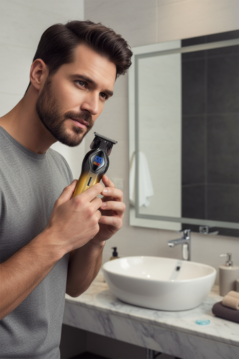 Mașină de Tuns Profesionala Reîncărcabilă Auriu V-921