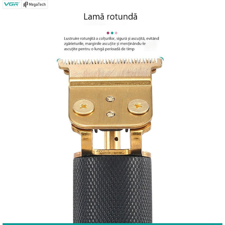 Masina de Tuns si Ras VGR V-179, lame inox, Operare 120 min, 3 Piepteni ajustare lungime