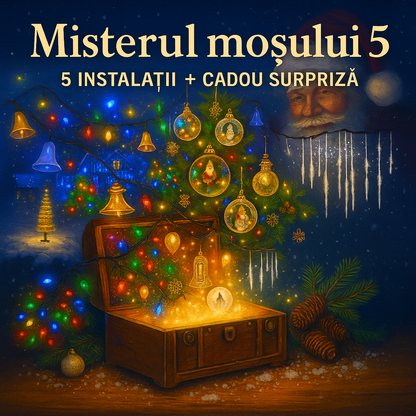 Black Friday - Pachet Misterul Mosului 5 Instalații Luminoase alese Special de Moș Crăciun pentru Tine + Cadou Surpriza