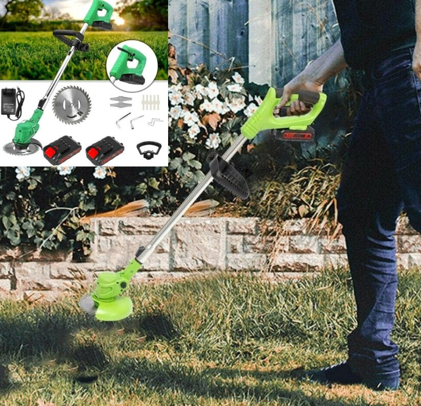 Black Friday - Motocoasa Electrica Cu Acumulator 2 x 48V, 18000 RPM , Extensibila + 9 Accesorii