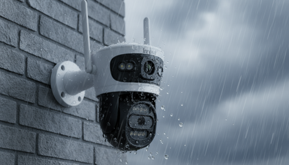 Black Friday - Pachet 2 x Camera Supraveghere Duală INNOVA X-TRAK, 6MP, WiFi/Lan , live pe telefon + 2 Carduri Cadou