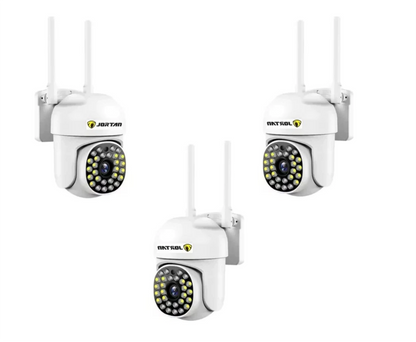 Pachet 3 x Cameră de Supraveghere Jortan WiFi HD cu Viziune Infraroșu și Protecție Avansată IP66