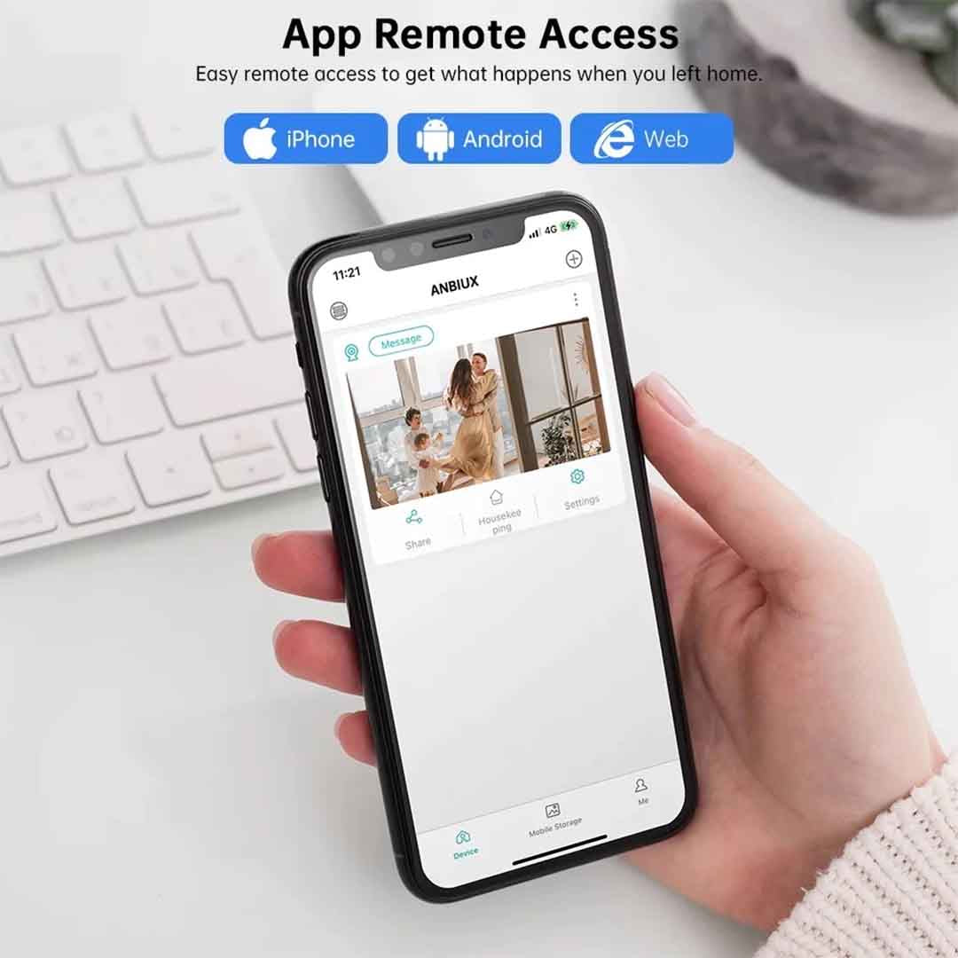Black Friday 4 x Cameră de Supraveghere Jortan WiFi HD cu Infraroșu IP66 , 4 card 32Gb Incluse + Cadou Surpriza