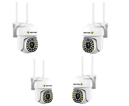 Pachet 4 x Cameră de Supraveghere Jortan WiFi HD cu Viziune Infraroșu și Protecție Avansată IP66