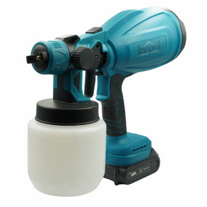 Black Friday -Pistol de Pulverizare Electric, Fără Fir, 800W, 48V, 2 Acumulatori Li-Ion, 800 ml, HVLP, Pulverizare Fină, Innova (Copy)