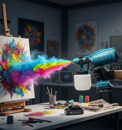 Black Friday -Pistol de Pulverizare Electric, Fără Fir, 800W, 48V, 2 Acumulatori Li-Ion, 800 ml, HVLP, Pulverizare Fină, Innova (Copy)