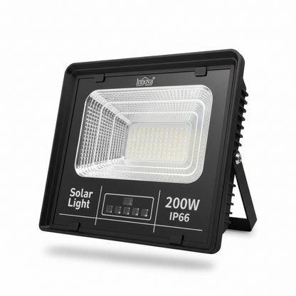 Set 2 x Proiector LED INNOVA 200W Cu Panou Solar si telecomanda, IP66 + Cadou Surpriza