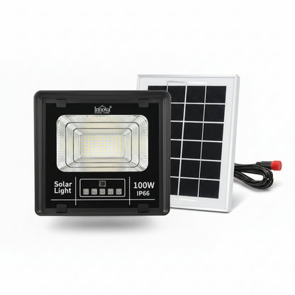 Set 4 x Proiector Solar Innova 100W , IP66 , Indicator Batarie , Telecomanda , 6500k , 3 Ani Garantie