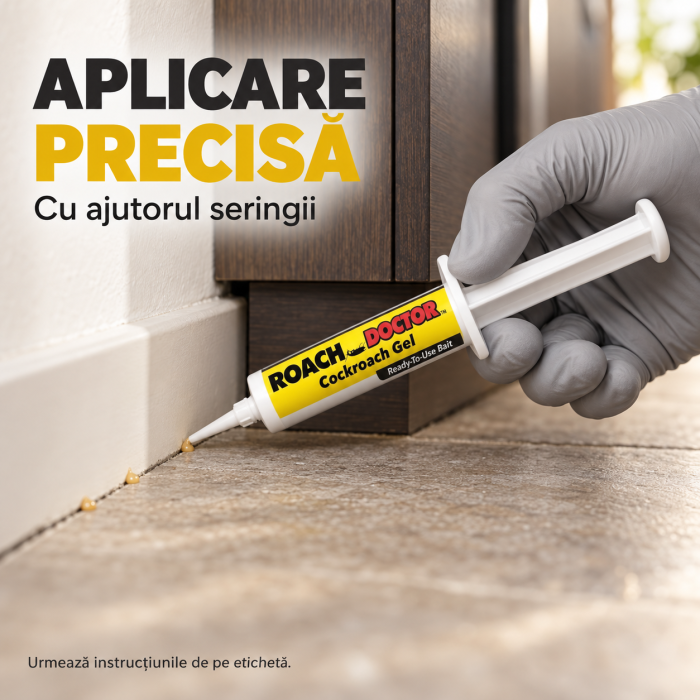 Set 1+1 GRATIS: Seringă cu Gel Insecticid Anti-Gândaci