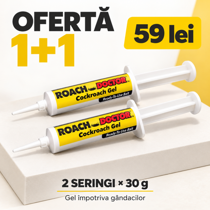 Set 1+1 GRATIS: Seringă cu Gel Insecticid Anti-Gândaci