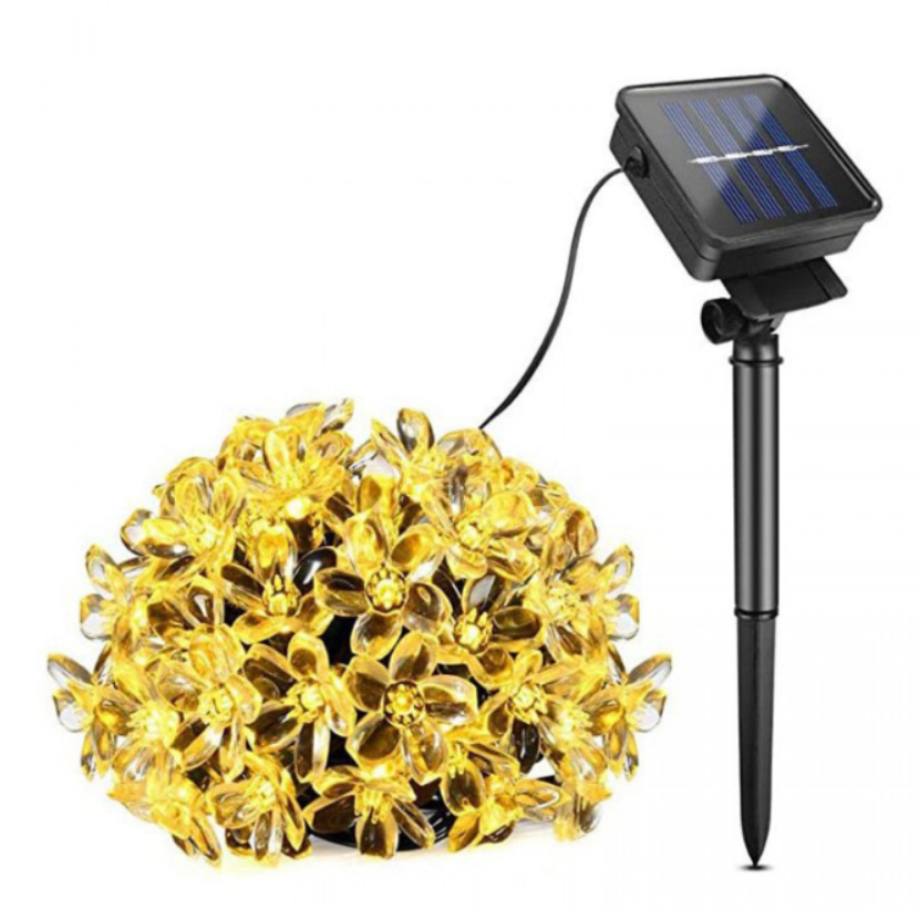 Set 2/4/8 x Instalație Solară pentru Grădină - Flori de Cireș cu 50 LED-uri