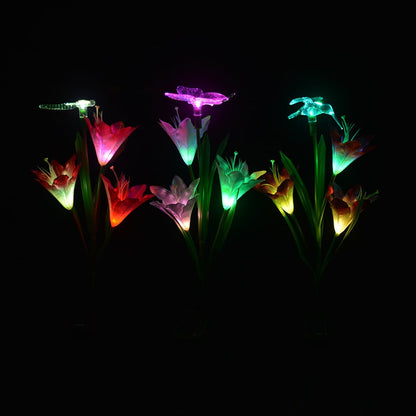 Set 2 Lampi Solare Crini Decorative, 70cm, IP66, LED cu Senzor Lumina