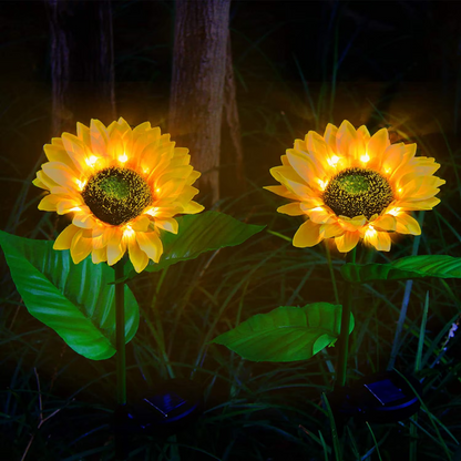 Set 2 Lămpi Solare Floarea Soarelui LED