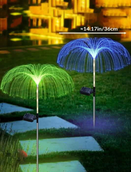 SET 2 x Lampa Solara Gradina Tip jellyFISH - RGB